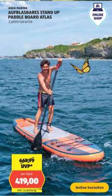AQUA MARINA AUFBLASBARES STAND UP PADDLE BOARD ATLAS