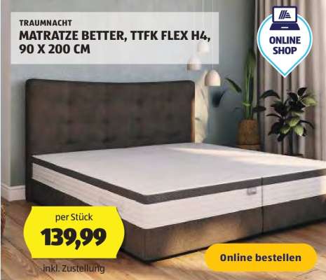 TRAUMNACHT MATRATZE BETTER, TTFK FLEX H4, 90 X 200 CM