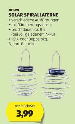 BELAVI SOLAR SPIRALLATERNE