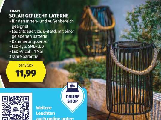 BELAVI SOLAR GEFLECHT-LATERNE