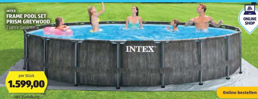 INTEX FRAME POOL SET PRISM GREYWOOD