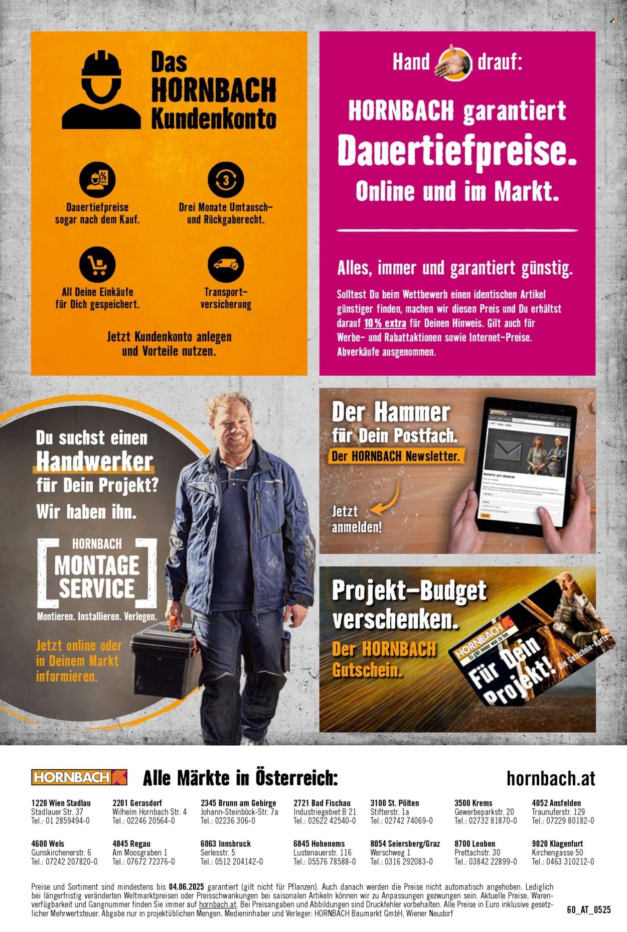 Angebote Hornbach - 8.5.2025 - 4.6.2025. Seite 1