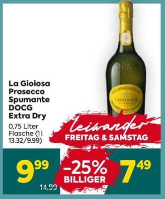 La Gioiosa Prosecco Spumante DOCG Extra Dry