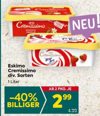 Eskimo Cremissimo div. Sorten