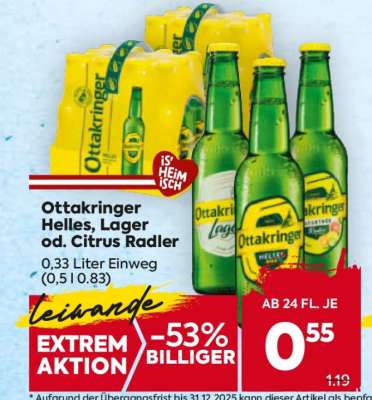 Ottakringer Helles, Lager od. Citrus Radler