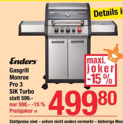 Enders Gasgrill Monroe Pro 3 SIK Turbo