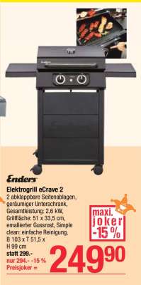 Enders Elektrogrill eCrave 2
