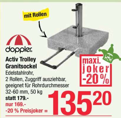 Activ Trolley Granitsockel