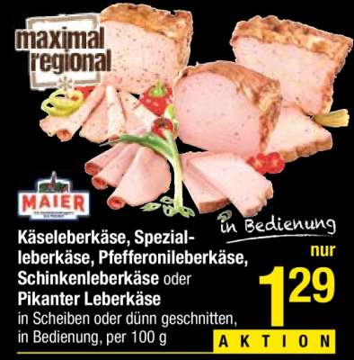 Käseleberkäse, Spezialleberkäse, Pfefferonileberkäse, Schinkenleberkäse oder Pikanter Leberkäse