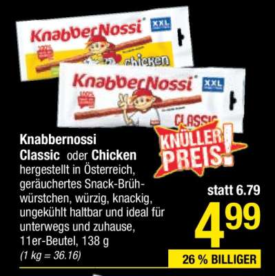 Knabbernossi Classic oder Chicken