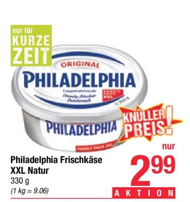 Philadelphia Frischkäse XXL Natur