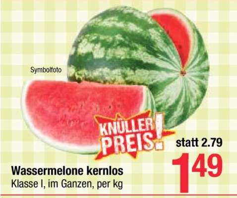 Wassermelone kernlos
