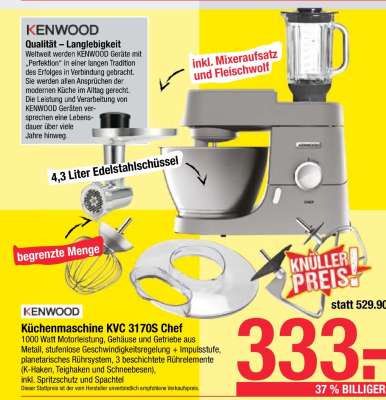 Küchenmaschine KVC 3170S Chef
