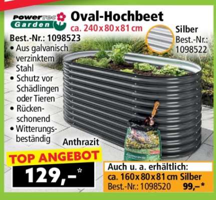 Oval-Hochbeet