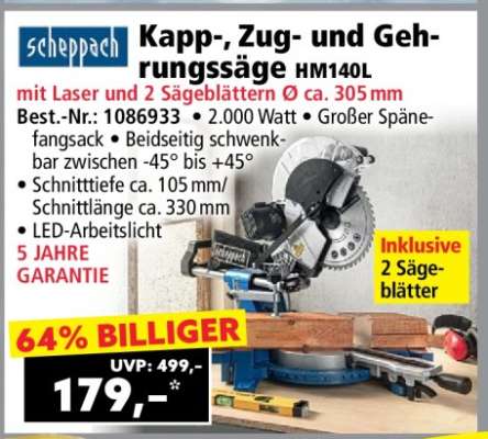 KAPP-, ZUG- UND GEHRUNGSSÄGE HM140L