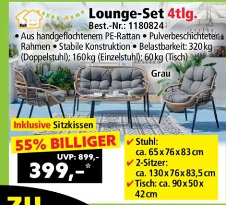 Lounge-Set 4tlg.