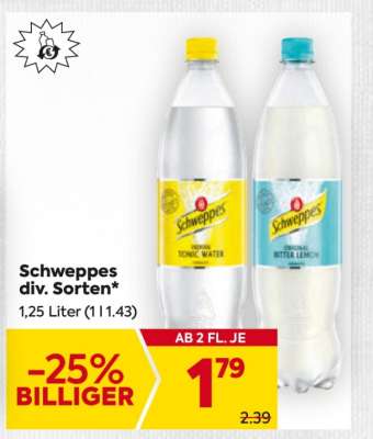 Schweppes div. Sorten