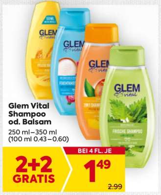 GLEM VITAL SHAMPOO od. BALSAM