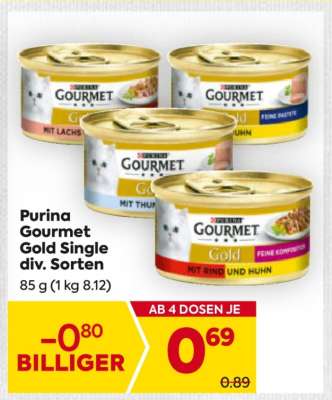 Purina Gourmet Gold Single div. Sorten