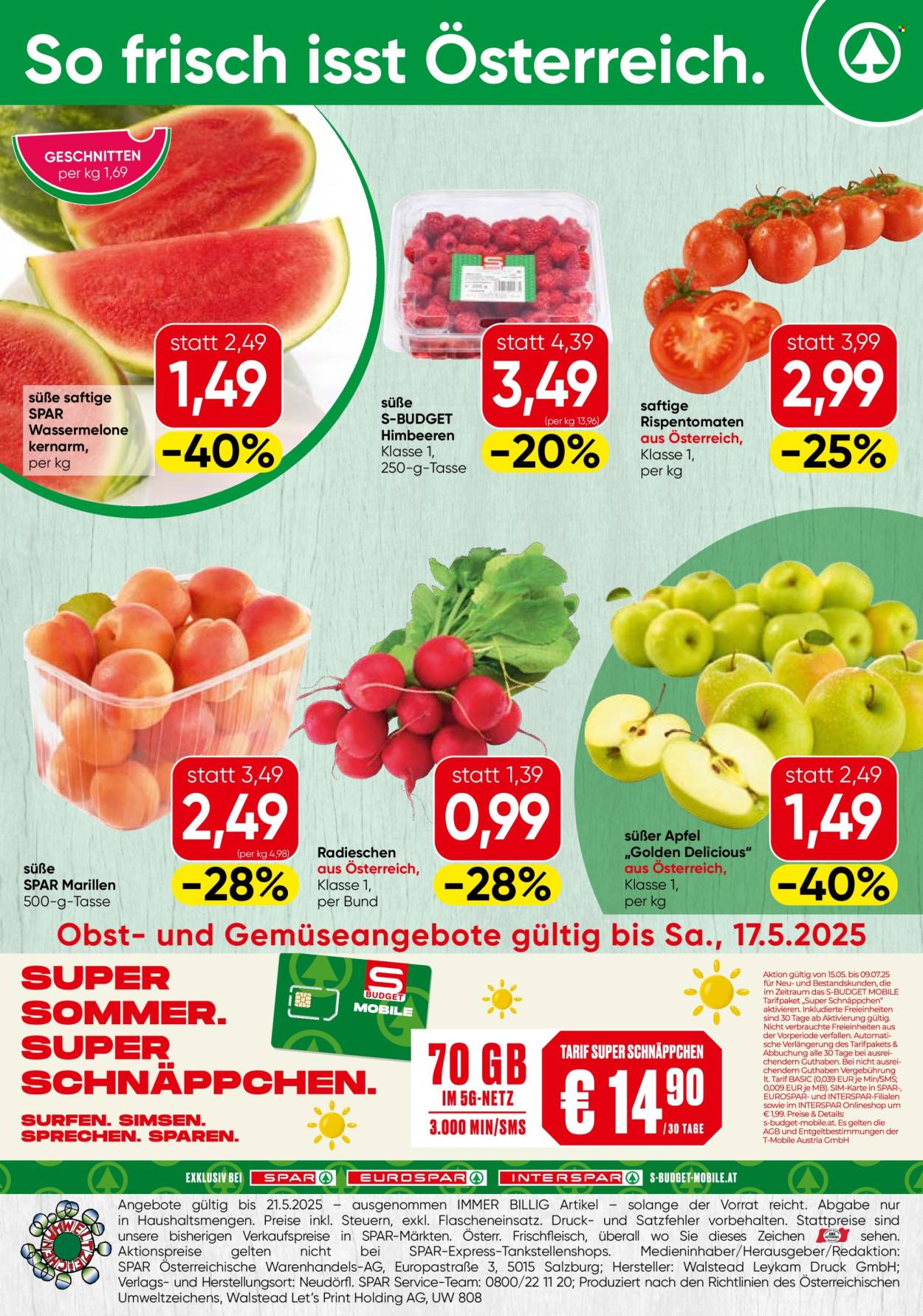 Leták EUROSPAR - 15.5.2025 - 21.5.2025. Strana 16