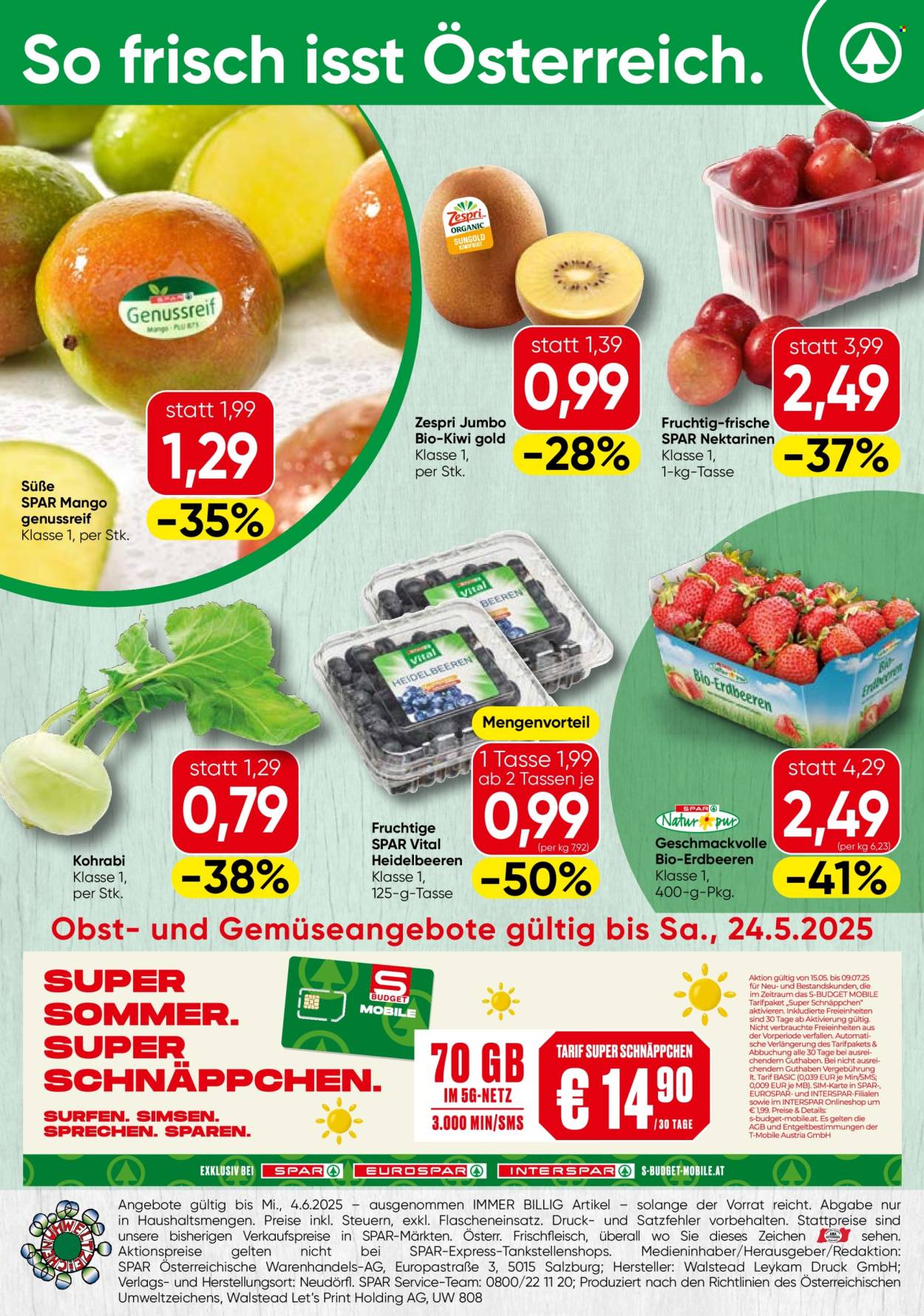 Leták INTERSPAR - 22.5.2025 - 4.6.2025. Strana 20