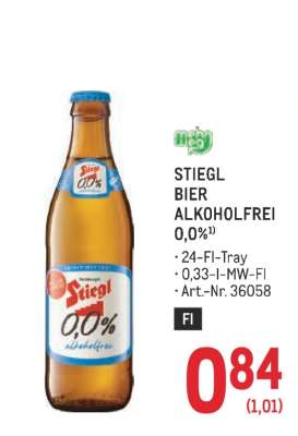 STIEGL BIER ALKOHOLFREI 0,0%