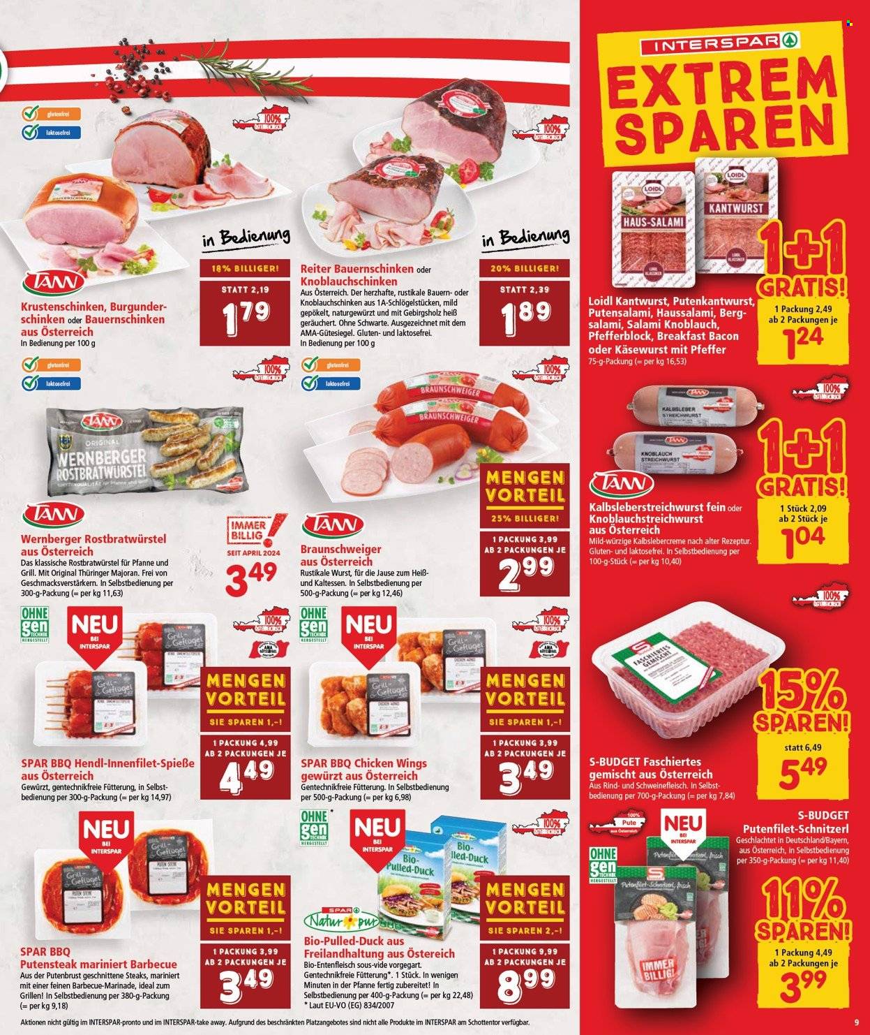 Leták INTERSPAR - 22.5.2025 - 4.6.2025. Strana 9