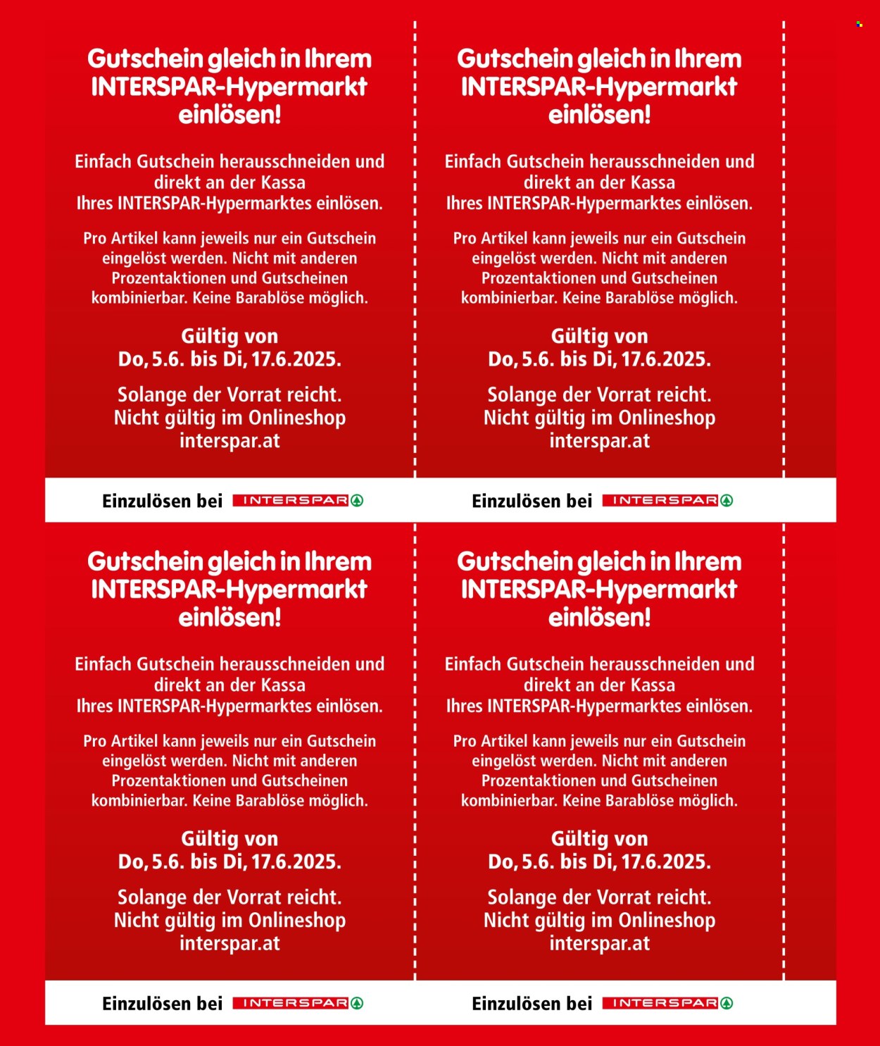 Leták INTERSPAR - 5.6.2025 - 17.6.2025. Strana 4
