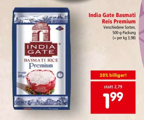 India Gate Basmati Reis Premium