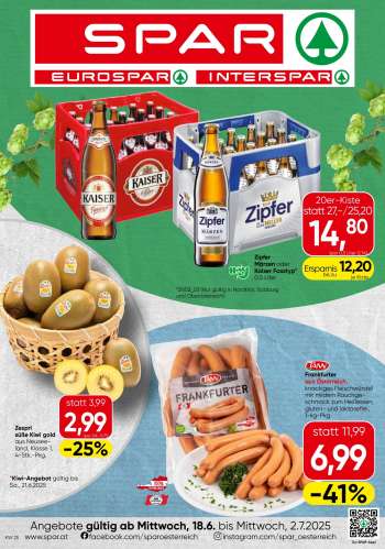 Angebote SPAR - 18.6.2025 - 2.7.2025.