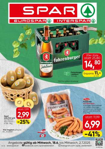 Angebote SPAR - 18.6.2025 - 2.7.2025.