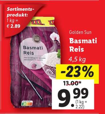 Golden Sun Basmati Reis