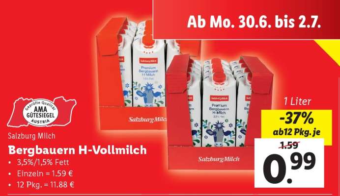 Bergbauern H-Vollmilch