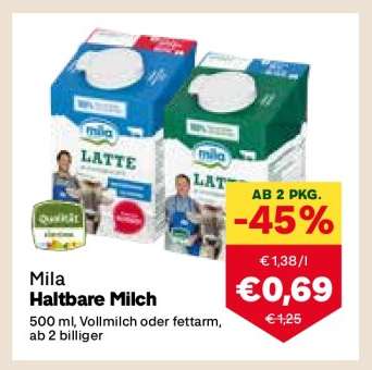 Mila Haltbare Milch