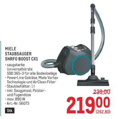 MIELE STAUBSAUGER SNRF0 BOOST CX1