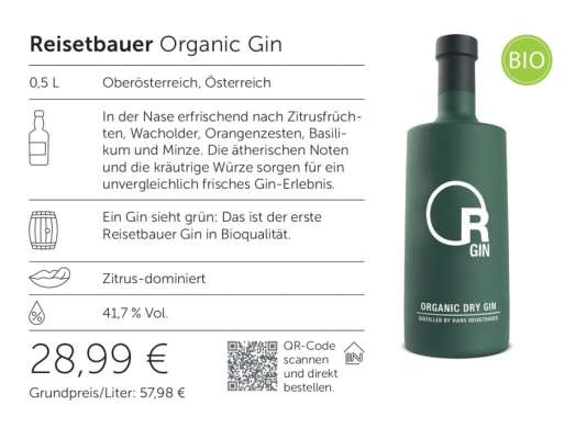 Reisetbauer Organic Gin