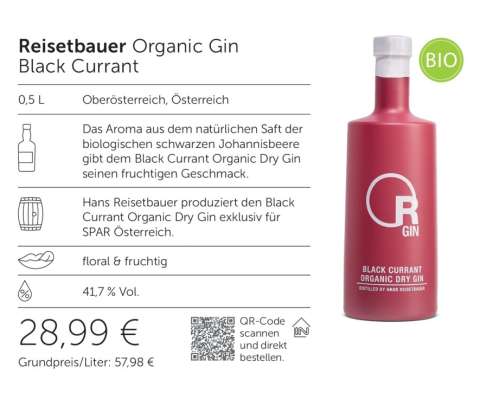 Reisetbauer Organic Gin Black Currant