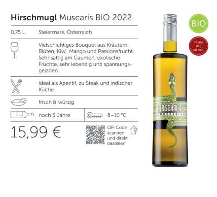 Hirschmugl Muscaris BIO 2022