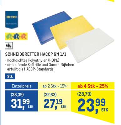SCHNEIDBRETTER HACCP GN 1/1