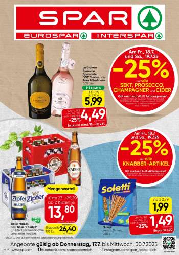 Angebote SPAR - 17.7.2025 - 30.7.2025.