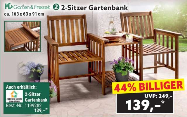 2-Sitzer-Gartenbank