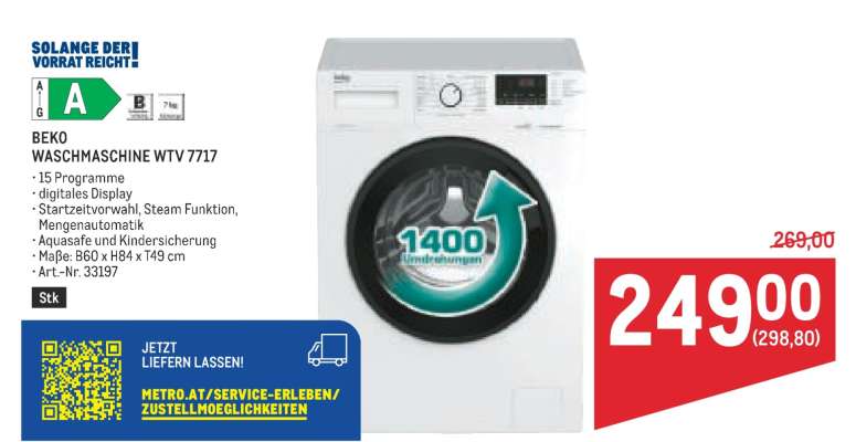 BEKO Waschmaschine WTV 7717