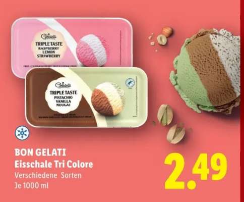BON GELATI Eisschale Tri Colore