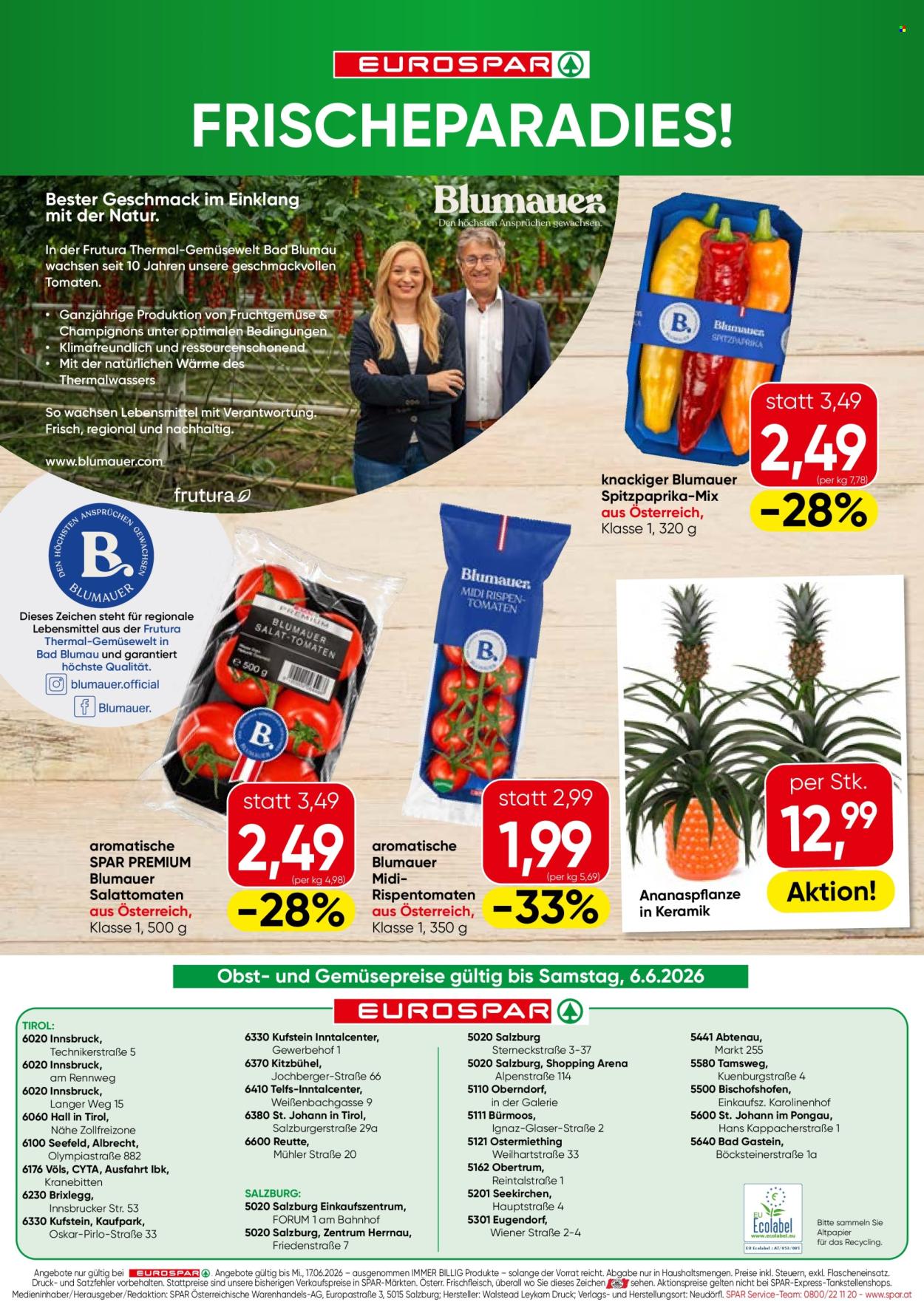 Leták EUROSPAR - 3.6.2026 - 17.6.2026. Strana 16