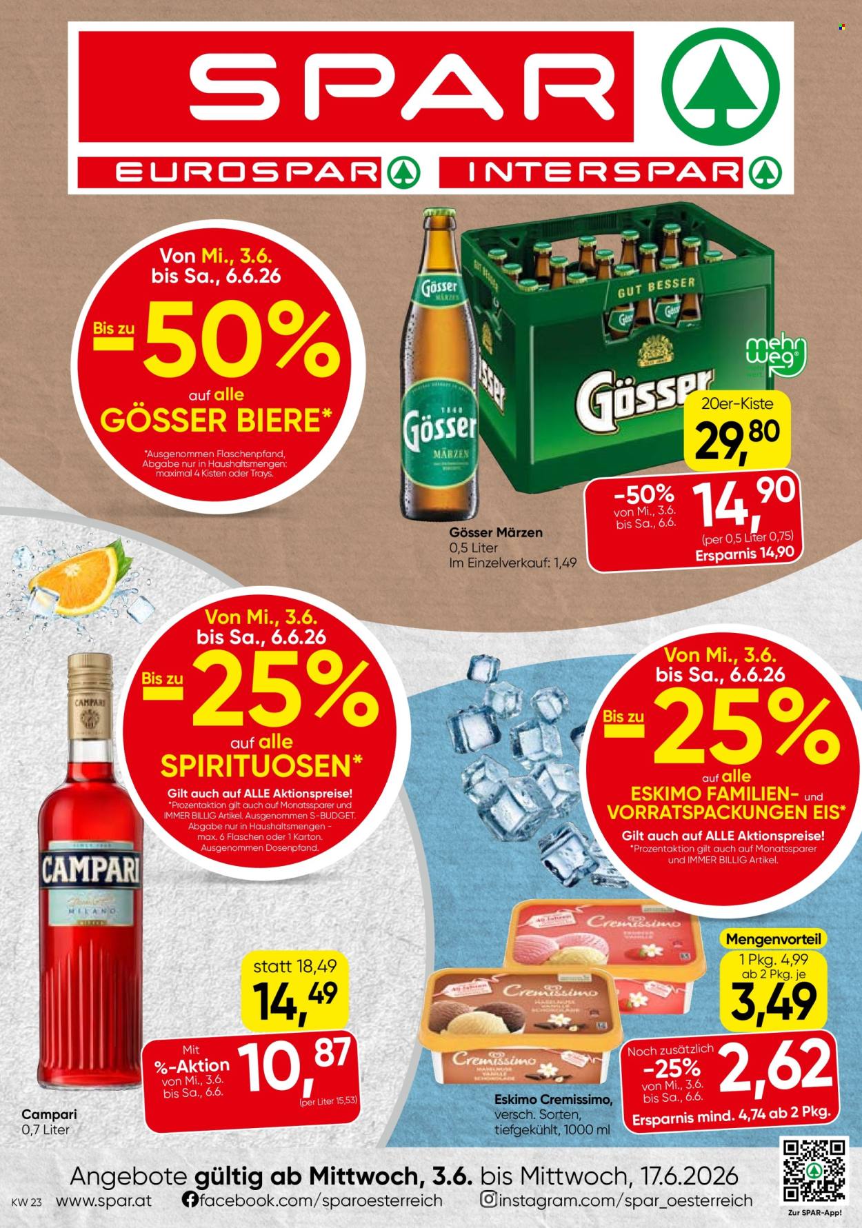 Leták INTERSPAR - 3.6.2026 - 17.6.2026. Strana 1