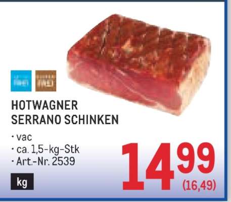 HOTWAGNER SERRANO SCHINKEN