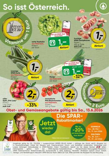 Angebote SPAR - 8.6.2026 - 13.6.2026.