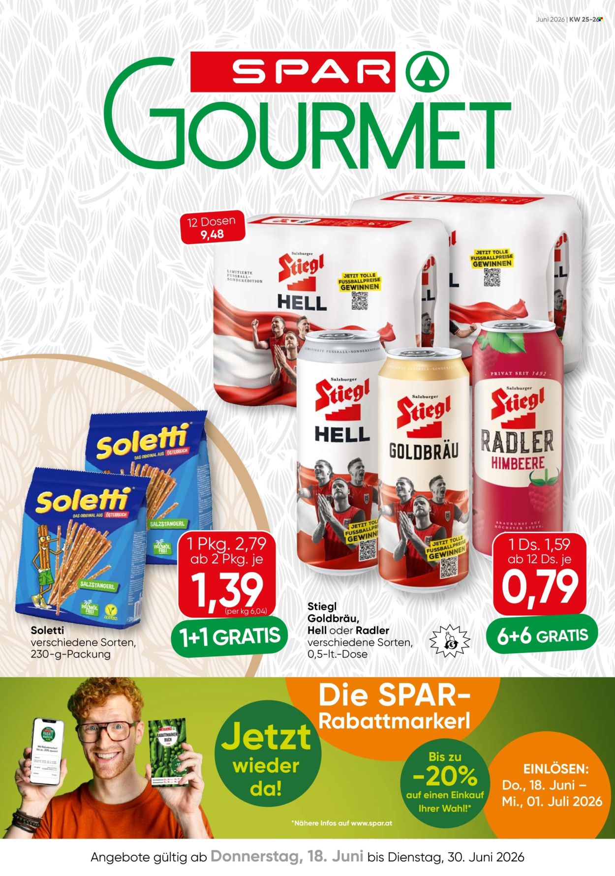 Leták SPAR - 18.6.2026 - 30.6.2026. Strana 1