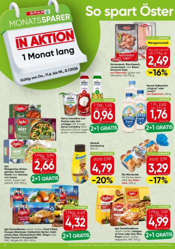 Angebote SPAR - 11.6.2026 - 8.7.2026.