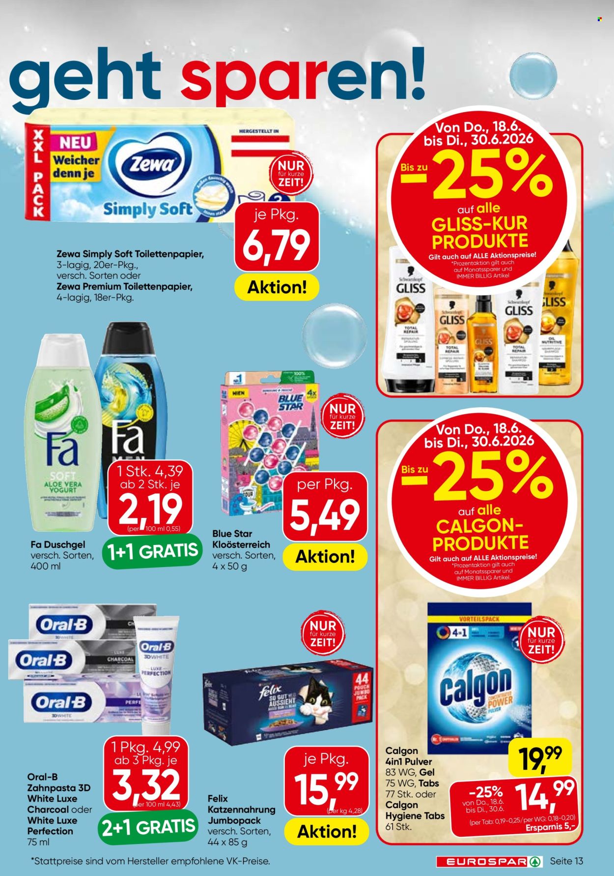 Leták EUROSPAR - 18.6.2026 - 30.6.2026. Strana 13